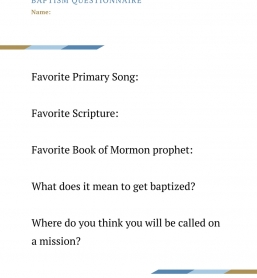 Baptism Questionnaire