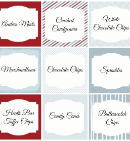 Hot Chocolate Bar Labels